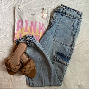 SO High Rise Denim Cargo Jogger - Size 9 / 29W